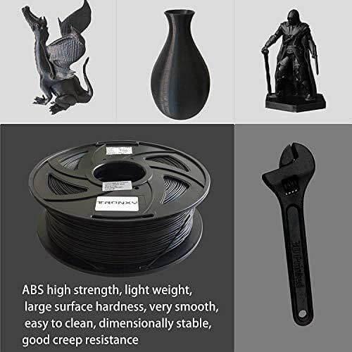 Tronxy 3D Printer ABS 3D Printer Filament, 1 kg Spool, 1.75 mm, Black Tronxy 3D Printer | Tronxy Large 3D Printer | Tronxy Large Format Veho 600 800 1000