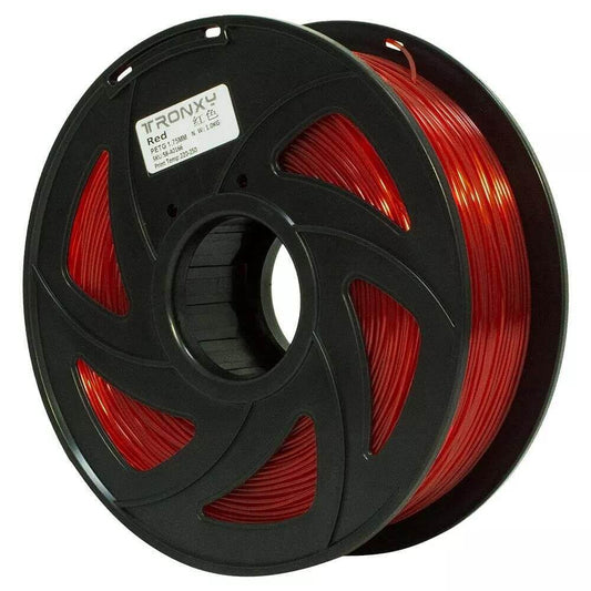 Tronxy 3D Printer PETG filament 3D printing filament 1.75mm filament transparent red filament 3D printer supplies high-performance PETG 1 KG spool