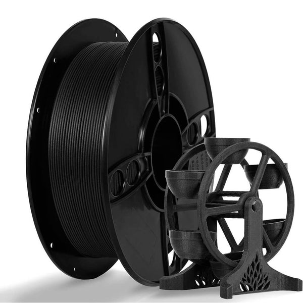 Tronxy Carbon Fiber Filament PLA 1.75mm Reinforced 3D Printer PLA Filament Black PLA 3D Filament PLA-CF 1.75 Filament 1 KG Spool 2.2 LBS for 3D Printers