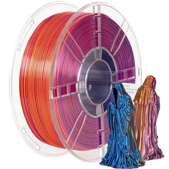 Tronxy 3D Printer Filament Silk PLA Filament Tricolor 3D Printing 1.75mm Filament Easy Print Filament Color Changing Filament Coextrusion Filament 3D Printing Supplies