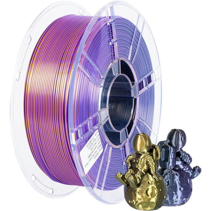 Tronxy 3D Printer Filament Silk PLA Filament Tricolor 3D Printing 1.75mm Filament Easy Print Filament Color Changing Filament Coextrusion Filament 3D Printing Supplies