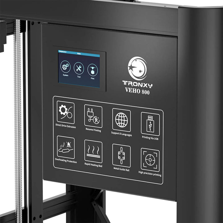 Tronxy VEHO 1000 Large Scale 3D Printer Direct Drive 3D Printer 1000x1000x1000mm 320 Degree Hotend Dual Z Axis Filament Detection PEI Platform