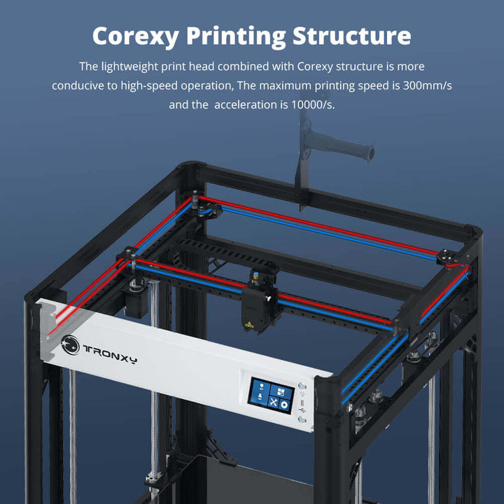 Tronxy Veho 500A High-Speed 600mm/s 3D Printer with Enclosed Chamber & Heated Bed | 2025 Professional Precision Printing 500x500x500mm