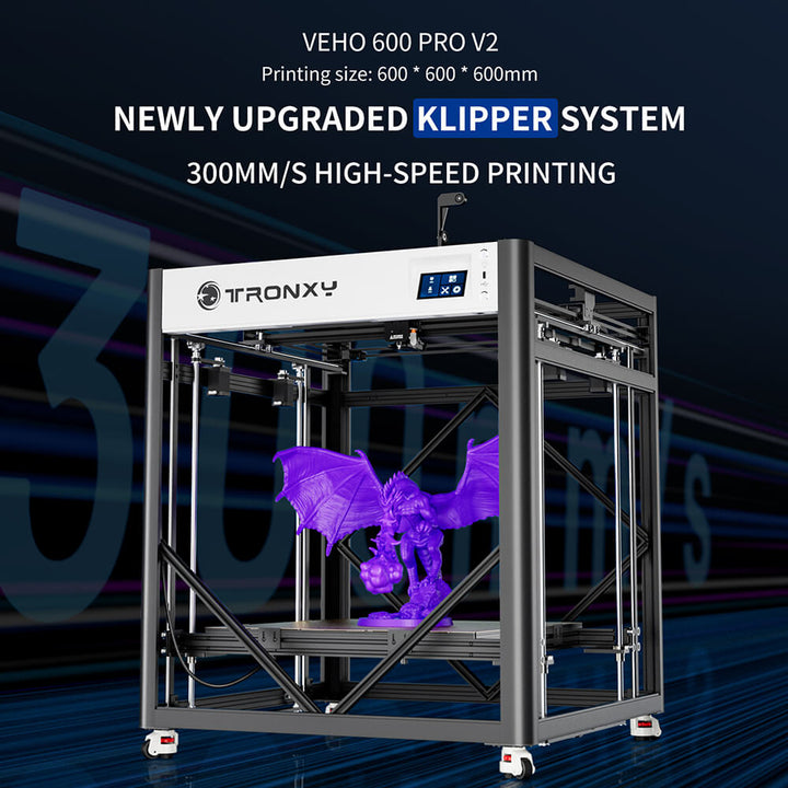 Tronxy Veho 600A High-Speed 600mm/s 3D Printer with Enclosed Chamber &amp; Heated Bed | 2025 Professional Precision Printing 600x600x600mm