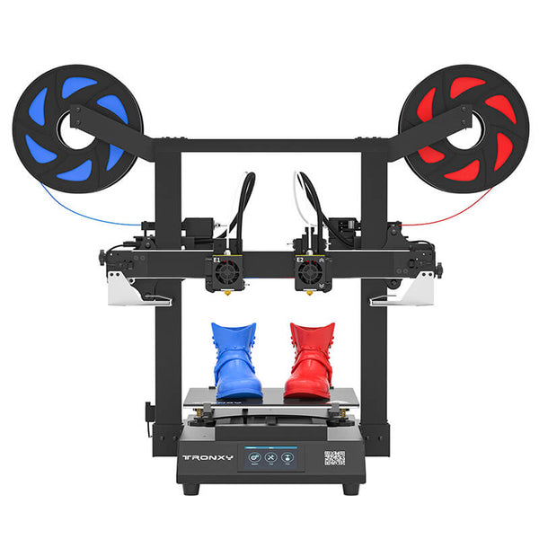 Tronxy Gemini XS 2022 New DIY IDEX 3D Printer Kit Two Head Multicolor Independent Dual Extruder 3D Printer 255x255x260mm
