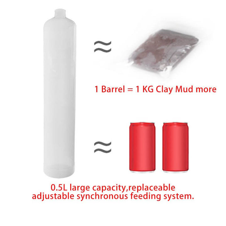 Tronxy Barrel Moore Clay Series 3D Printing Accessories Clay 3D Printer Feeding System Ceramic Printing 0.5L Capacity Tronxy 3D Printer