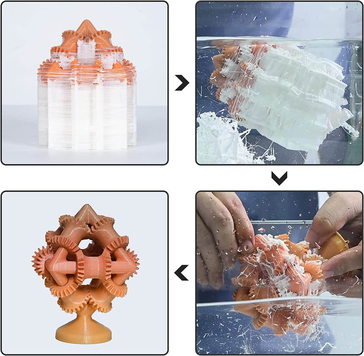 Tronxy PVA Filament water soluble filament 3D printer filament 1.75mm filament support material 3D printing accessories environmental-friendly filament complex model printing