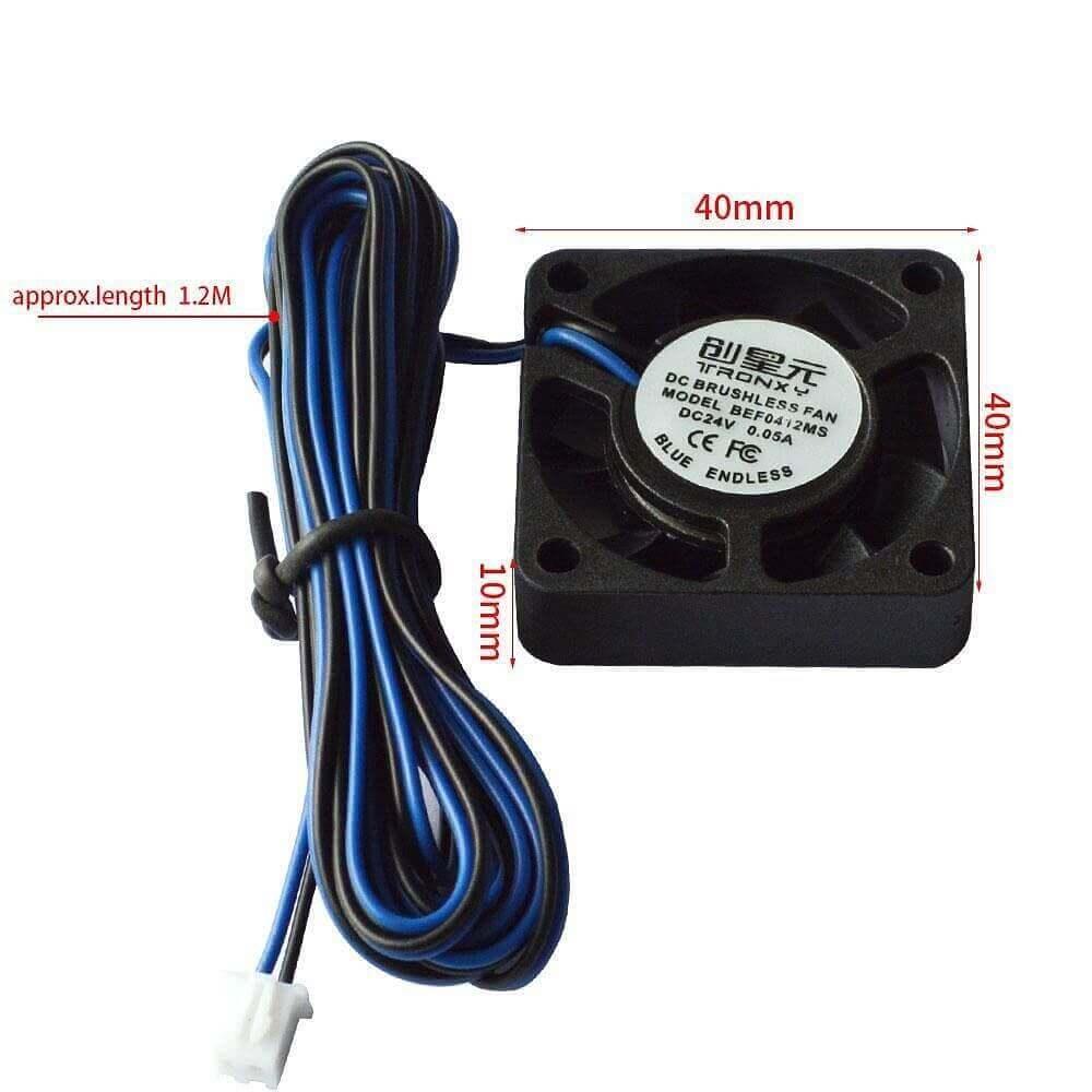 Tronxy 3D Printer 24V Extruder Fan Mainboard Radiator 40x40x10mm 3D printing accessories cooling fan for 3D printer Tronxy fans 3D printer upgrade parts