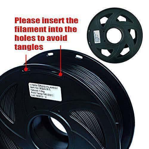 Tronxy 3D Printer 3D Flexible Black TPU Filament 1.75 mm 2.2 LBS (1KG) Tronxy 3D Printer | Tronxy Large 3D Printer | Tronxy Large Format Veho 600 800 1000