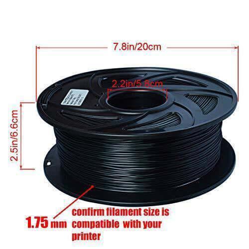 Tronxy 3D Printer 3D Flexible Black TPU Filament 1.75 mm 2.2 LBS