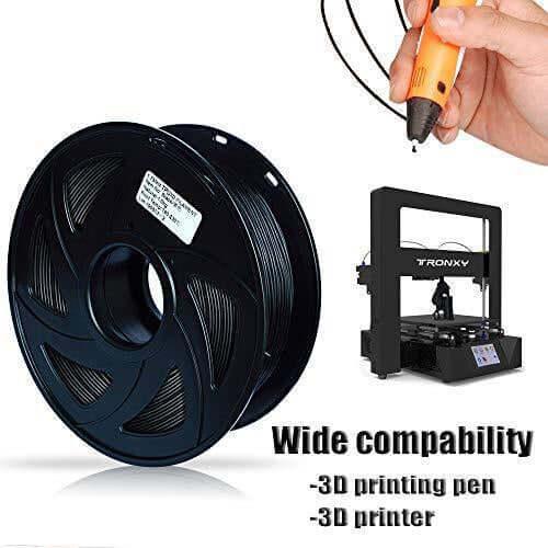 Tronxy 3D Printer 3D Flexible Black TPU Filament 1.75 mm 2.2 LBS (1KG) Tronxy 3D Printer | Tronxy Large 3D Printer | Tronxy Large Format Veho 600 800 1000