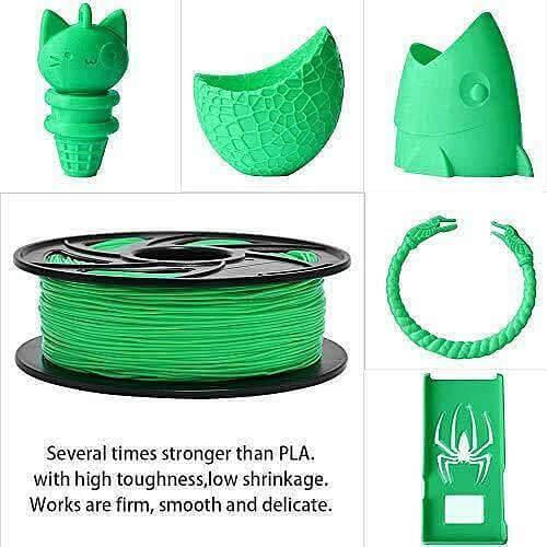 Tronxy 3D Printer 3D Flexible Green TPU Filament 1.75 mm 2.2 LBS (1KG) Tronxy 3D Printer | Tronxy Large 3D Printer | Tronxy Large Format Veho 600 800 1000