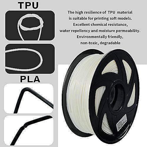Tronxy 3D Printer TPU Filament 3D Printing Materials Flexible Filament 1.75 mm Filament Low Odor Filament Environmental Friendly Filament High Compatibility Filament