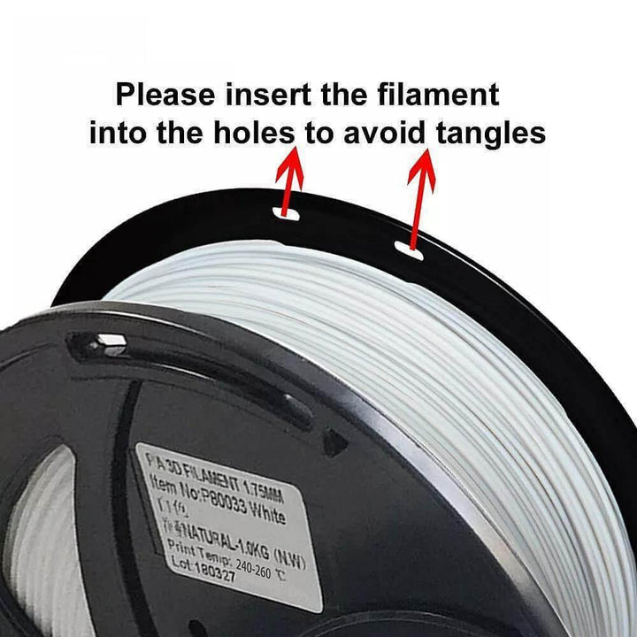 Tronxy 3D Printer White Nylon Filament 1.75 mm Filament 3D Printing Supplies Nylon 3D Filament 2.2 LBS Filament High Quality 3D Printing Filament for 3D Printers