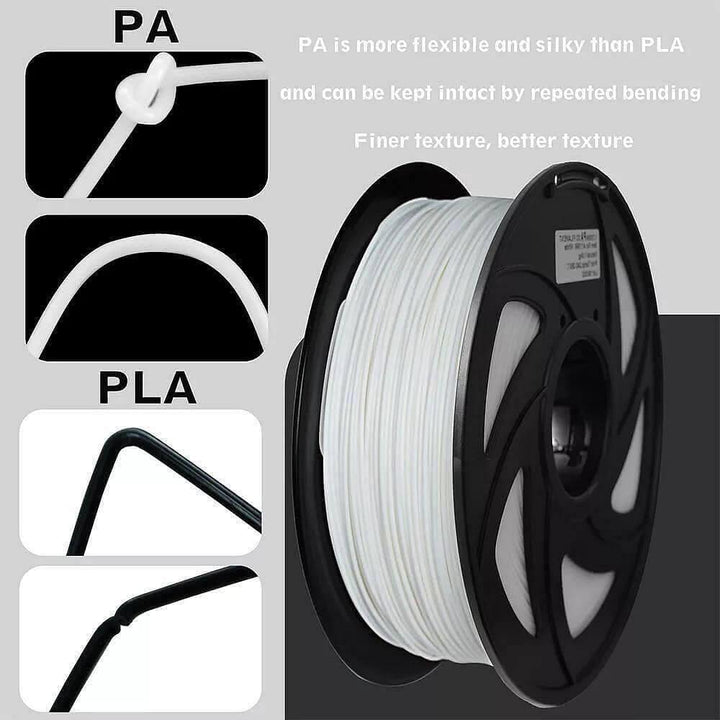 Tronxy 3D Printer White Nylon Filament 1.75 mm Filament 3D Printing Supplies Nylon 3D Filament 2.2 LBS Filament High Quality 3D Printing Filament for 3D Printers
