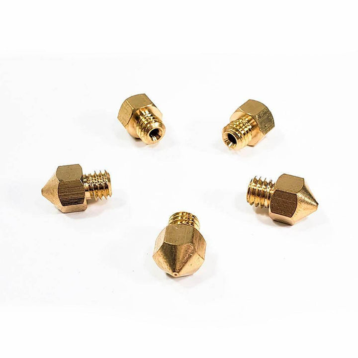 Tronxy 3D Printer V5 V6 Nozzle Copper Nozzle M6 Threaded Brass 3D Printing Accessories 5Pcs Nozzle Set 3D Printer Parts Nozzle Sizes