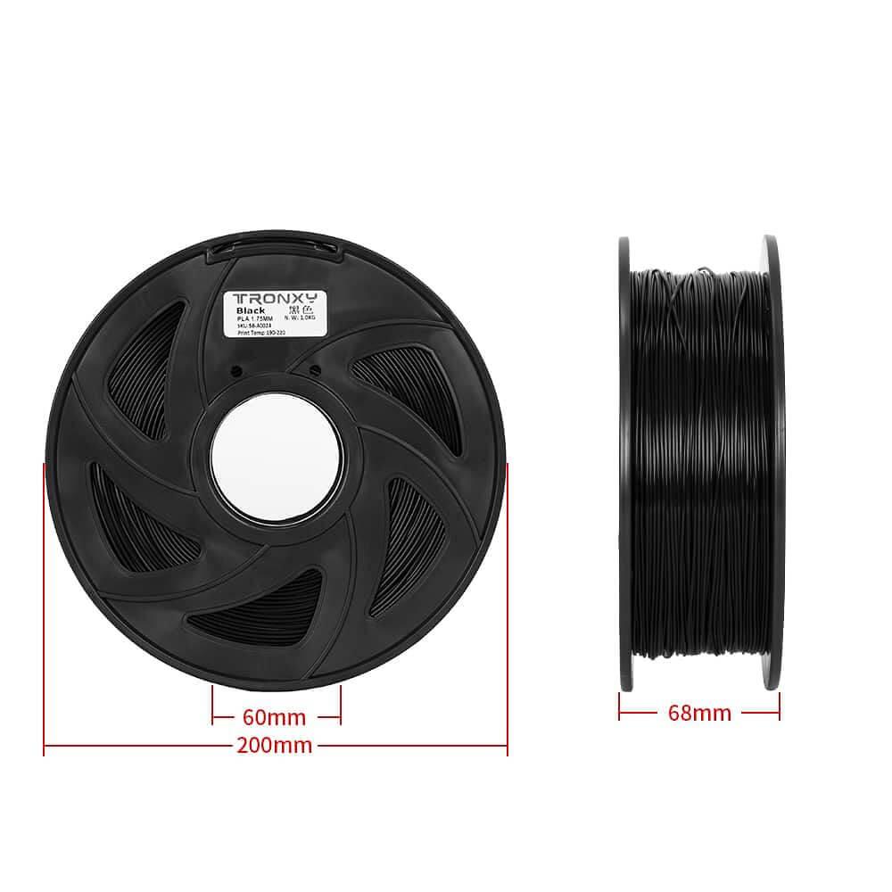 Tronxy 3D printer Black PLA filament 1.75mm filament 3D printing supplies PLA 3D printing filament for 3D printers 3D printing filament high compatibility filament