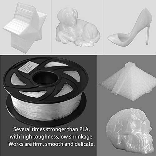 Tronxy 3D Printer 3D Flexible Clear Transparent TPU Filament 1.75 mm 2.2 LBS (1KG) Tronxy 3D Printer | Tronxy Large 3D Printer | Tronxy Large Format Veho 600 800 1000