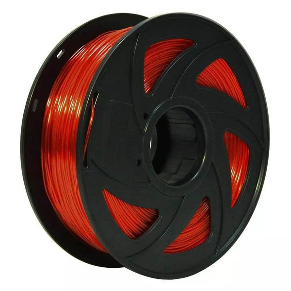Tronxy 3D Printer PETG 3D Printing Filament 1.75mm, 1 KG (2.2lbs) Spool, for 3D Printer (Transparent Red)