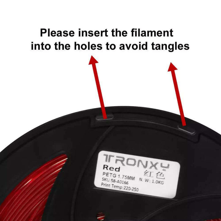 Tronxy 3D Printer PETG filament 3D printing filament 1.75mm filament transparent red filament 3D printer supplies high-performance PETG 1 KG spool