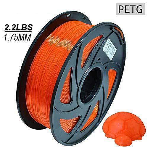 Tronxy 3D Printer PETG 3D Printing Filament 1.75mm, 1 KG （2.2lbs）Spool 3D Printer (Transparent Orange) Tronxy 3D Printer | Tronxy Large 3D Printer | Tronxy Large Format Veho 600 800 1000