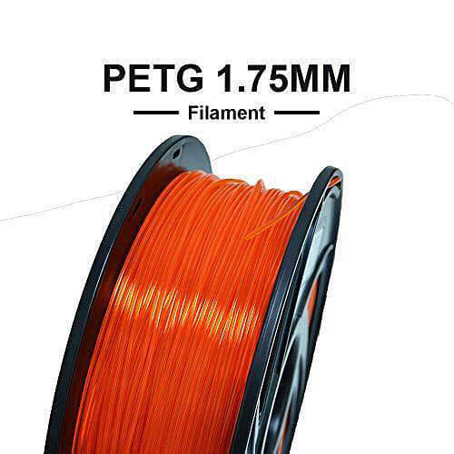 Tronxy 3D Printer PETG 3D Printing Filament 1.75mm, 1 KG （2.2lbs）Spool 3D Printer (Transparent Orange) Tronxy 3D Printer | Tronxy Large 3D Printer | Tronxy Large Format Veho 600 800 1000