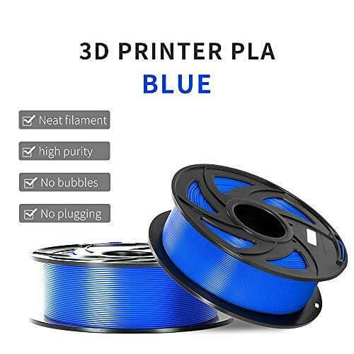 Tronxy 3D Printer PLA Silk Filament 1.75mm 3D Printing Consumables 1kg Spool (2.2lbs), Dimensional Accuracy +/- 0.05 mm, Fit Most FDM Printer (Blue) Tronxy 3D Printer | Tronxy Large 3D Printer | Tronxy Large Format Veho 600 800 1000