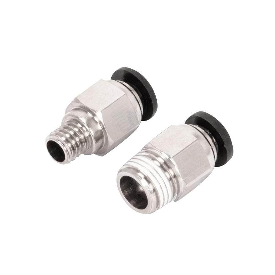 Tronxy 3D Printer Parts Pneumatic Connector M6 Pneumatic Connector M10 3D Printer Accessories Quick Push Connectors Brass Pneumatic Fittings High Pressure Resistance Connector 360 Degree Rotation Connector