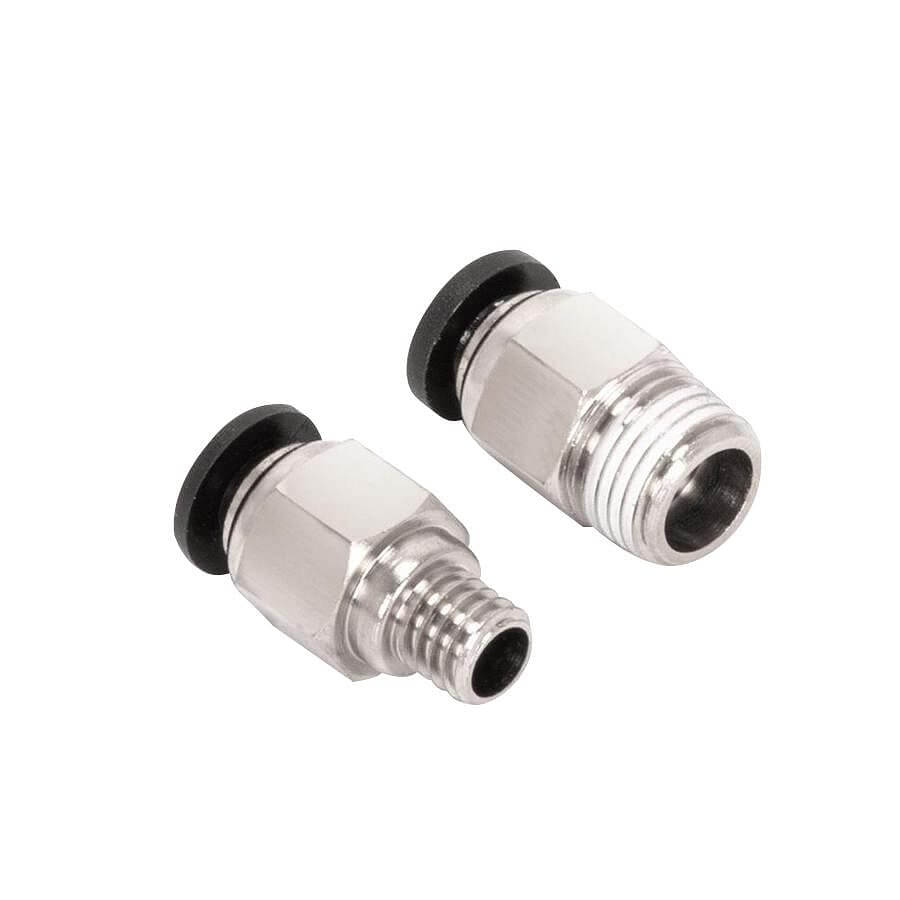 Tronxy 3D Printer Parts Pneumatic Connector M6 Pneumatic Connector M10 3D Printer Accessories Quick Push Connectors Brass Pneumatic Fittings High Pressure Resistance Connector 360 Degree Rotation Connector