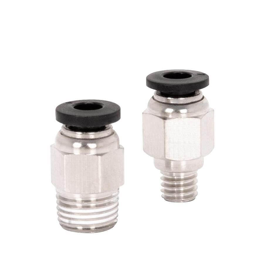 Tronxy 3D Printer Parts Pneumatic Connector M6 Pneumatic Connector M10 3D Printer Accessories Quick Push Connectors Brass Pneumatic Fittings High Pressure Resistance Connector 360 Degree Rotation Connector