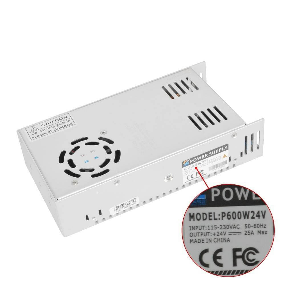 Tronxy 3D Printer Power Supply 24V Power Supply 25A 600W Power Supply 3D Print DIY Kit High Performance Power Supply 3D Printer Accessories Tronxy Upgrade Parts