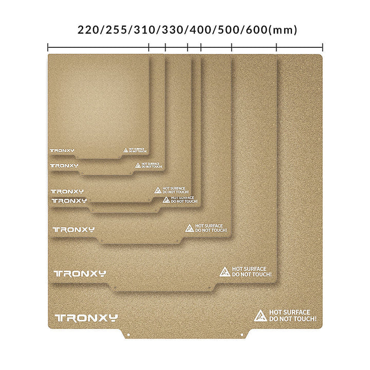 Tronxy 3D printer PEI sheet magnetic build plate hot bed sticker spring steel plate 3D printing accessories high temperature resistance flexible printing surface