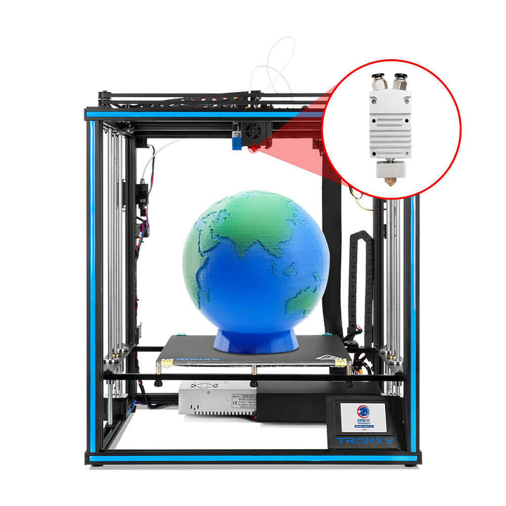 Tronxy X5SA-400 Dual Extruder 3D Printer Large Format 3D Printer FDM 3D Printing 2-in-1-out Nozzle Auto Leveling 3D Printer 3D Printer Kit Titan Extruder