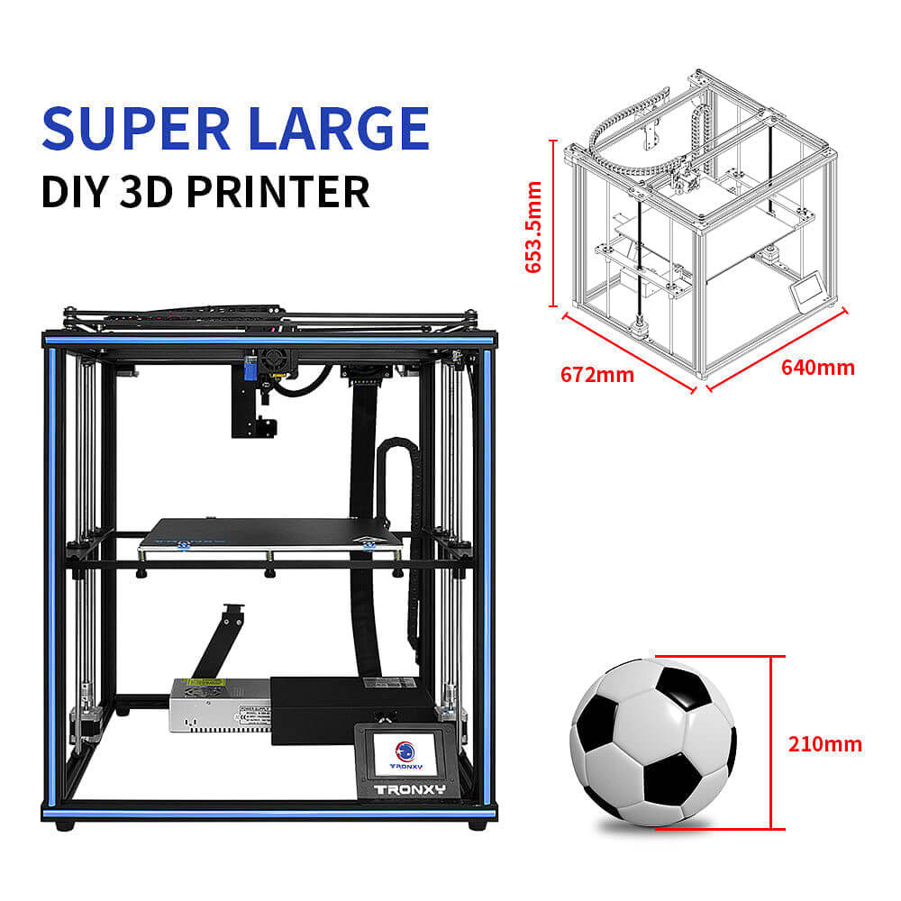 Tronxy X5SA-400 Pro DIY 3D Printer Titan Exruder Quiet Drive Mainboard 3D Printing Tronxy 3D Printer Large Build Volume High Precision 3D Printer