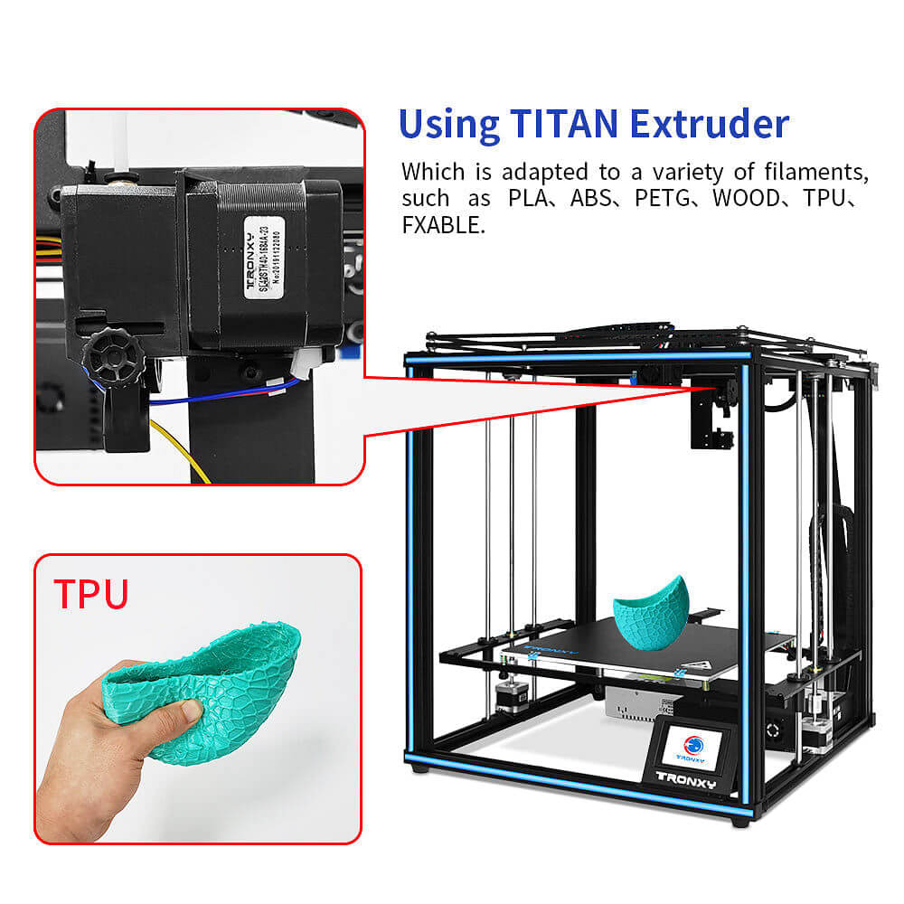 Tronxy X5SA-400 Pro DIY 3D Printer Titan Exruder Quiet Drive Mainboard 3D Printing Tronxy 3D Printer Large Build Volume High Precision 3D Printer