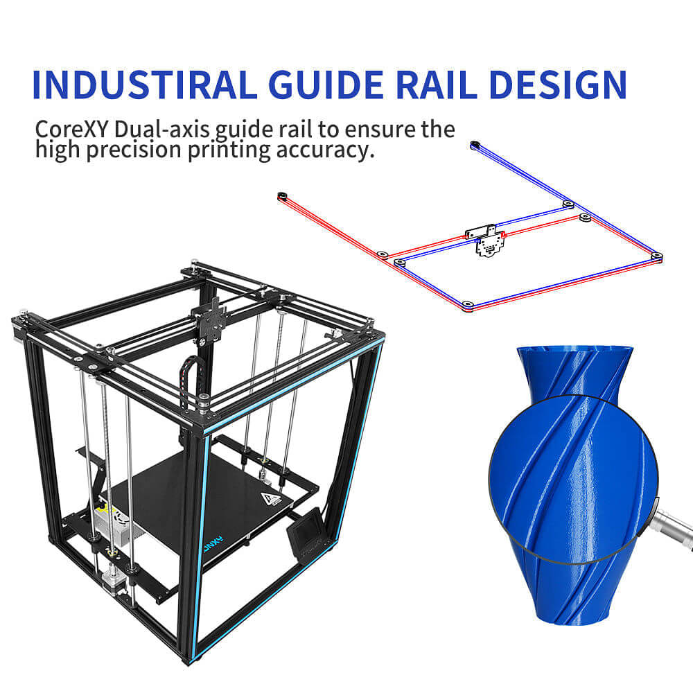 Tronxy X5SA-400 Pro DIY 3D Printer Titan Exruder Quiet Drive Mainboard 3D Printing Tronxy 3D Printer Large Build Volume High Precision 3D Printer