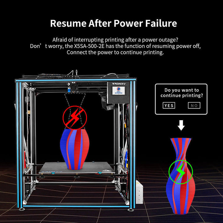 Tronxy X5SA-500 2E 2-In-1-Out DIY Large Size Dual Extruder 3D Printer Kit 500x500x600mm Tronxy 3D Printer | Tronxy Large 3D Printer | Tronxy X5SA 500 Large Format 3D Printer