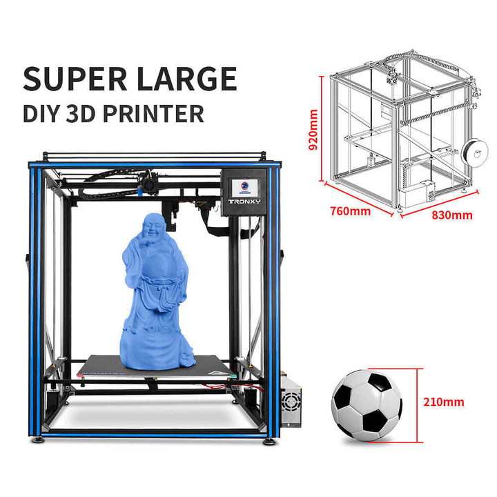 Tronxy X5SA-500 Pro Large 3D Printer DIY 3D Printer Kit FDM Printer 3D Printer with Auto Leveling Titan Extruder 3D Printing Accessories Filament Detection