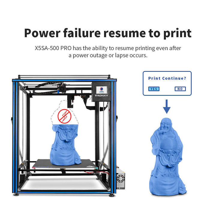 Tronxy X5SA-500 Pro Large 3D Printer DIY 3D Printer Kit FDM Printer 3D Printer with Auto Leveling Titan Extruder 3D Printing Accessories Filament Detection