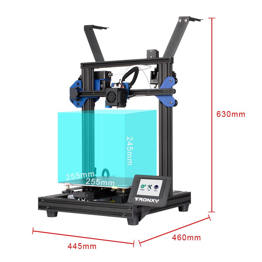 Tronxy XY-2 Pro 3D printer dual color printing DIY kit Titan extruder 255x255x245mm silent motherboard easy assembly
